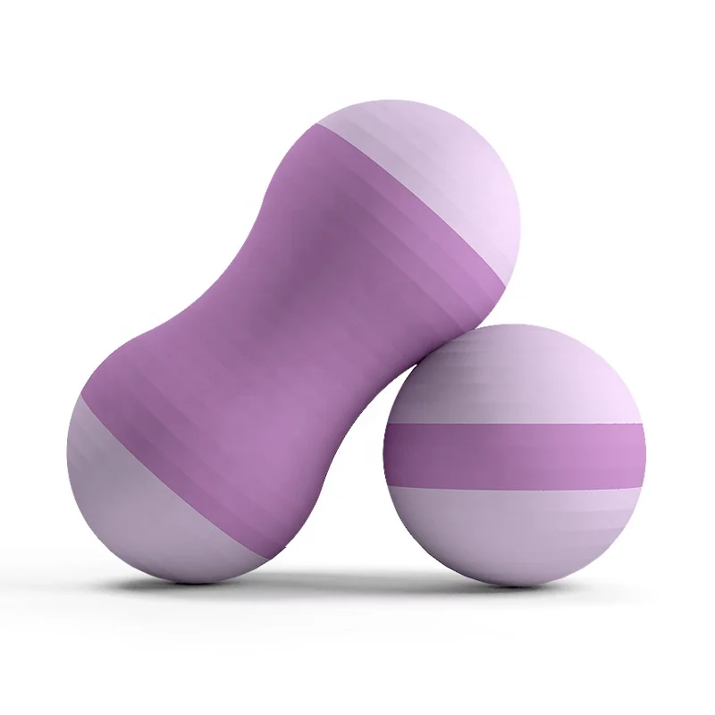 Custom Logo Home Gym Balls Muscle Relax Fitness Yoga Silicone Peanut Massage Ball