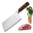 Professional Cleaver Meat Knife Set Butcher Knife Set Vegetable Knife Pakka Wood Handle
