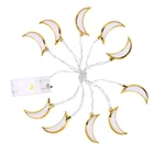 String 20 LEDS Muslim Moon String Lights Mubarak Islam Decorative Star Lights String Battery Ramadan Light