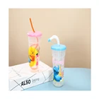 Bottle Plastic Wholesale High Quality 450ml Children Straw Bottle Wholsale Plastic PP Bottle