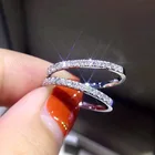 Gemstone Gemstone Rings 925 Sterling Silver Square Shaped Cubic Zircon Gemstone Wedding Rings For Women