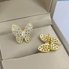 Earrings Earrings Designer Earrings For Women Brilliant Multi Crystal Fully Studded Butterfly Earrings For Women