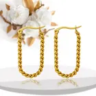 Hoop Wholesaler Minimalist Stainless Steel Twisted Hoop Earring