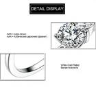 Diamond High Quality 925 Sterling Silver Luxury Diamond Ring Cz Single Stone Ring For Anniversary