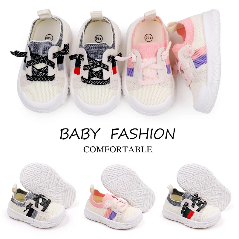 Spring & Autumn Knitted Mesh Breathable Sneakers Baby Shoes for Boys and Girls details