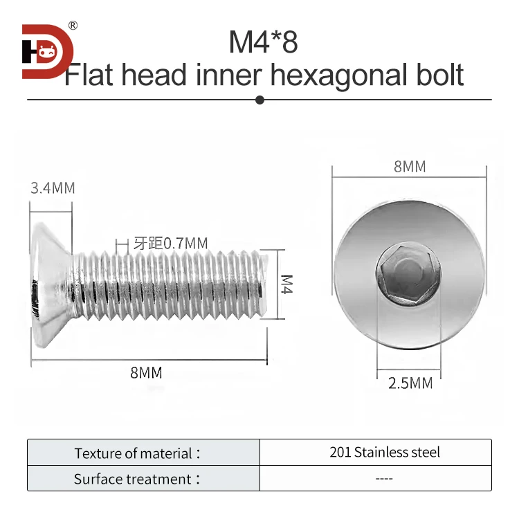 Stainless Steel Screw Cross Countersunk Head Machine Screw Fastening Accessories Machine Tooth Screw Flat Head Bolt M4/M5/M6/M8 supplier