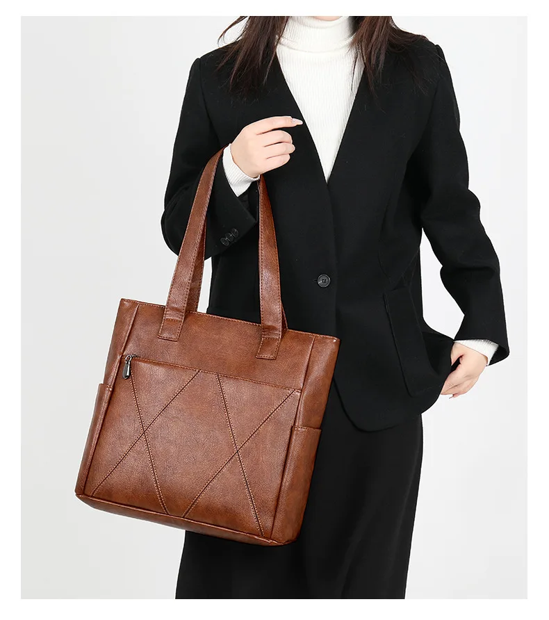 Designer New Fashion Trends Women Luxury Handbag Wholesale Custom PU Leather Large Capacity Ladies Tote bag