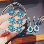 Zirconium Earrings 18K Gold Plated Snowflake And Micro-inlaid Zirconium Bamboo Star River Earrings