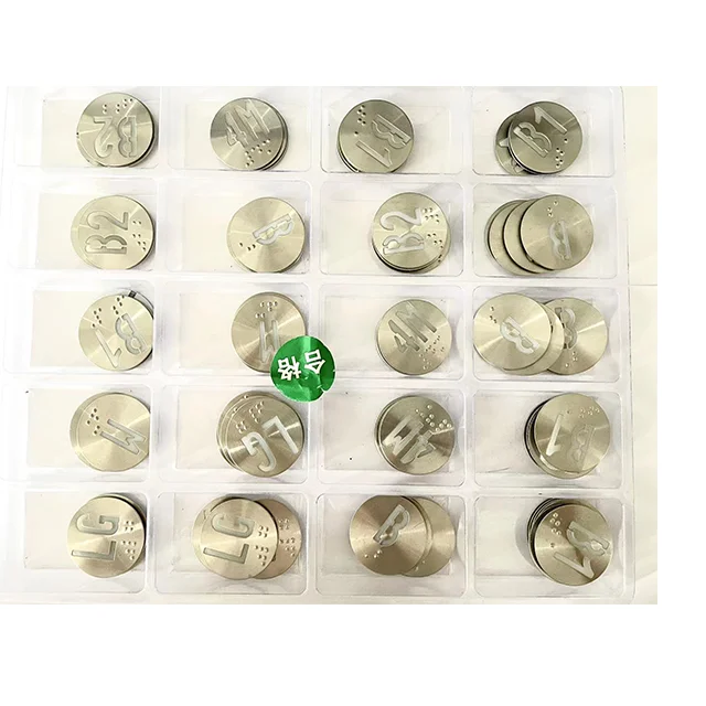 Stainless Steel Elevator Button Faceplate with Customized Characters and Square Shape for Modern Elevators