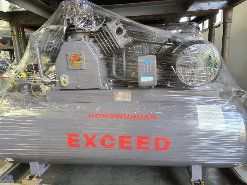 Hw10012 Hongwuhuan Portable Piston Compressor Electric Engine Power Belt Driven Air Compressor