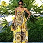 Woman's Clothes Bohemian Digital Print Suspender Wide-leg Dress Woman's Boho Clothes