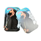 Tray Metal Tray HEMPACKA Wholesale Magnetic Weed Metal Rolling Tray 28.8x18.8cm Tin Rolling Tray With Magnetic Lid