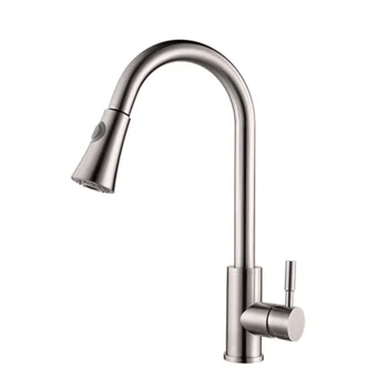 Pull Out Kitchen Faucet griferia 304 Stainless Steel Brushed Hot Cold Water Tap Kitchen Sink Faucet Mixer Tap Grifo