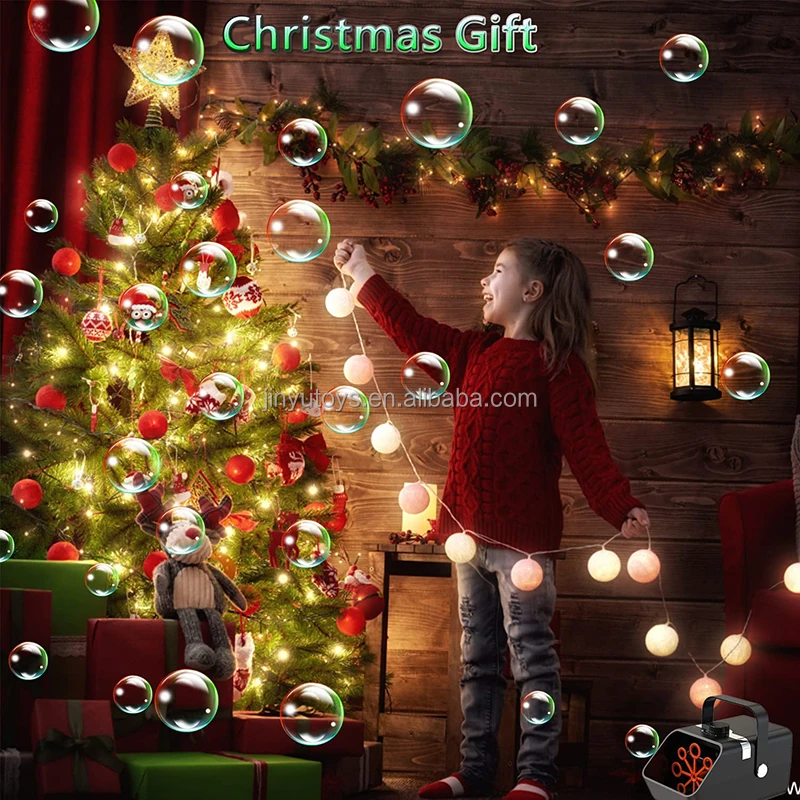 Indoor & Outdoor Party Wedding Electronic Bubble Machine Automatic Bubble Blower Portable Bubble Maker