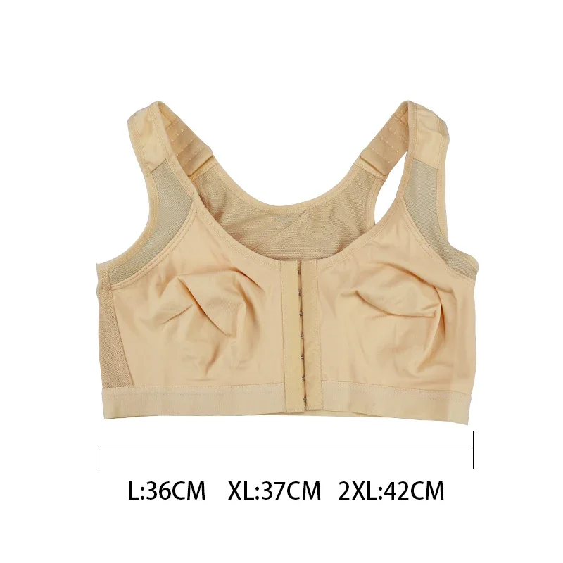 Women Post Surgical Surgery Front Open Full Support Recovery Bra Nonpadded Wire Free Post