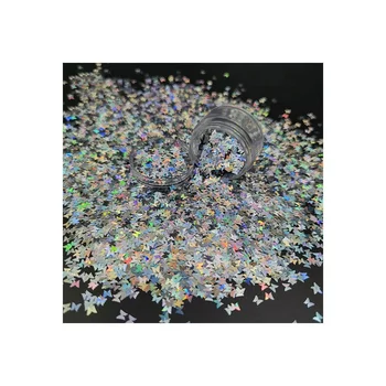 Cheap and High Quality Butterfly shape glitter for wedding celebration make up, 1kg mix color glitter flakes