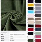 100% 100% Cotton Velvet Fabric Army Green No Stretch Woven Cotton Velour Fabric 100% Cotton Velvet Fabric