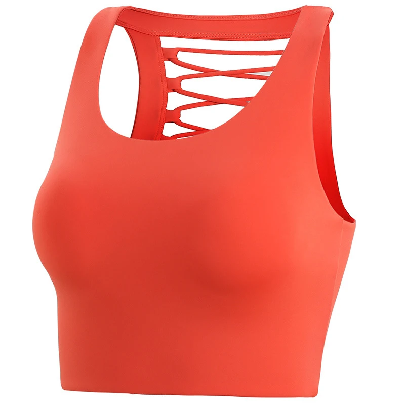 Supply Fashion Novel Design Professional Highly Supported Shock-Proof Strappy Back Sports Bra Underwear Custom