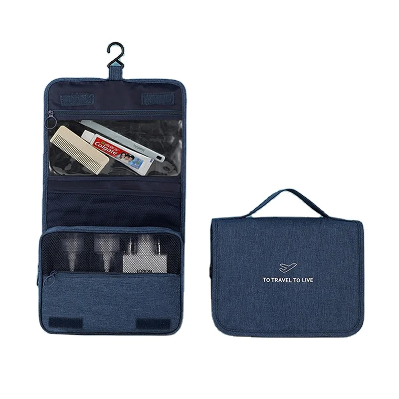 fold out cosmetic bag with hook