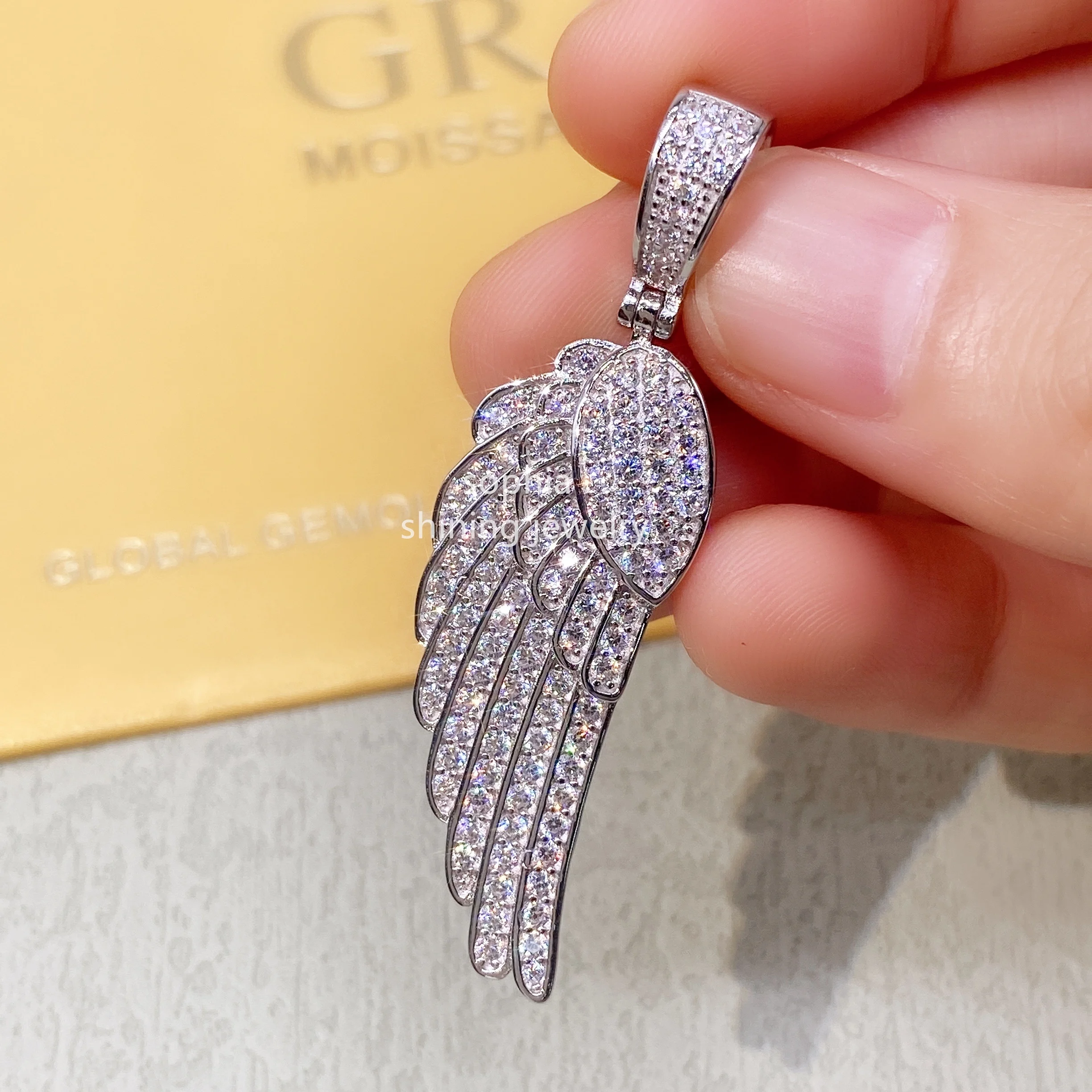 iced out angel wings