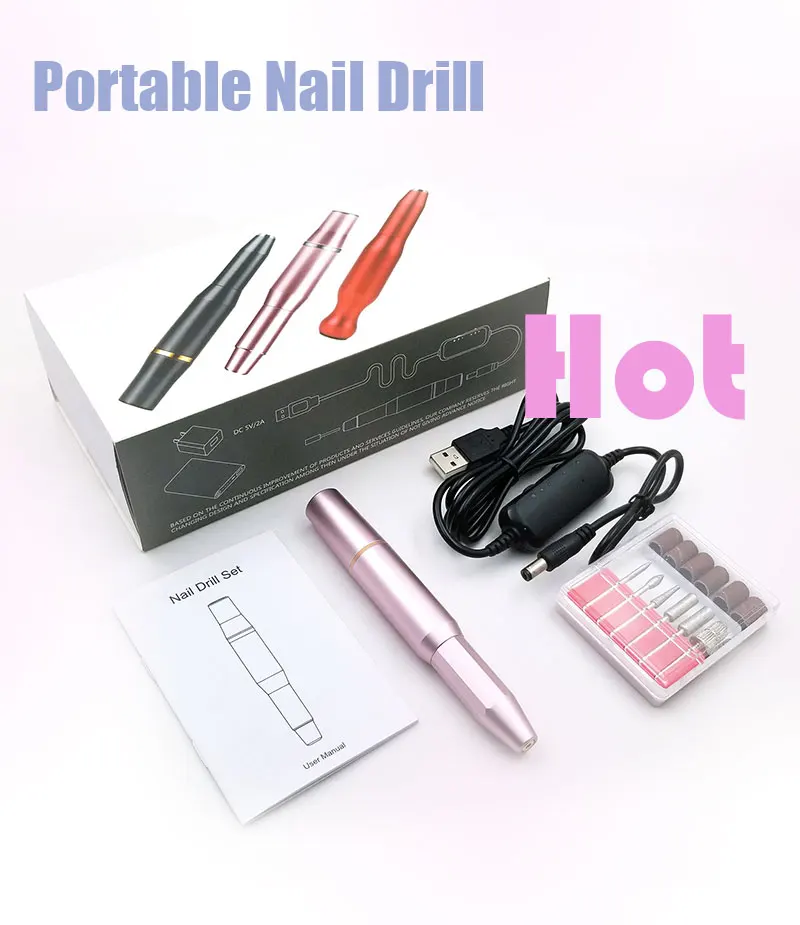 2023 New Design Hot Selling Electric Nail Drill Kit Mini Usb Manicure