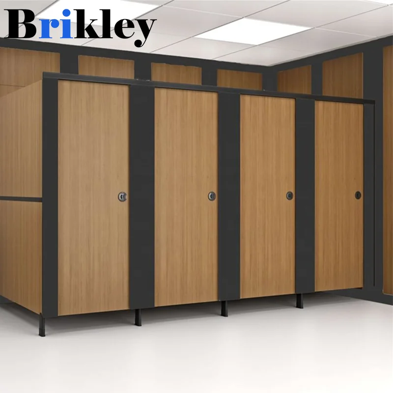 Compact HPL Waterproof and Fire Resistant HPL Toilet Cubicle Partition Moisture Proof with SS304 Hardware Accessory factory