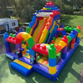 Commercial Outdoor Inflatable Amusement Park Games Bouncer Fun City Inflatable Playground For Kids