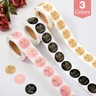 Stickers Gold Thank You Labels Hot Selling Thank You Roll Sealing Adhesive Label Stickers With Gold Foil