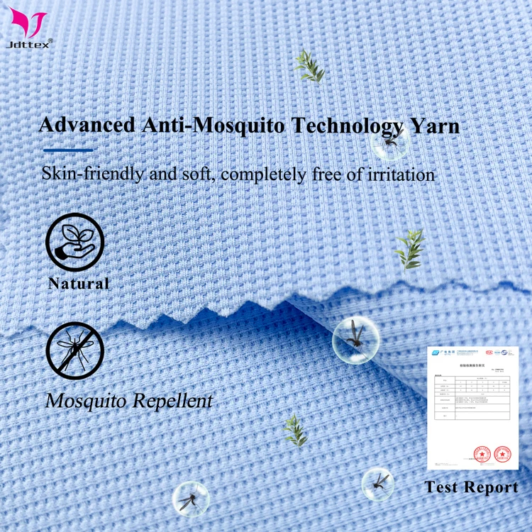 Mosquito Repellent Dry Fit Nylon Spandex Sportswear Stretch Breathable Knitted Quick Dry Fabric for Gym Shirt manufacture