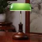 Lamp Table Lamps Banker Style Alabaster Glass Oval Lamp Shade Desk Light Reading Lamp Retro Table Lamps