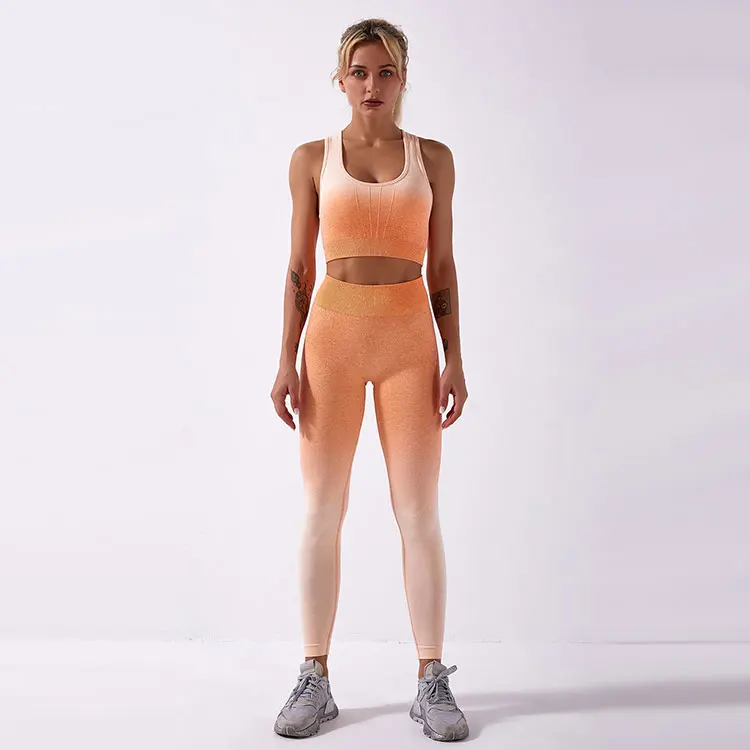 2022 Quality  Seamless Woman Sportswear Yoga Sets Workout Sports Bra Fitness Yoga Wear Sets