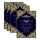 Wedding Wedding Wedding Invitations Customized Gold Flower Background Marriage Card Greeting Invitation Wedding Cards
