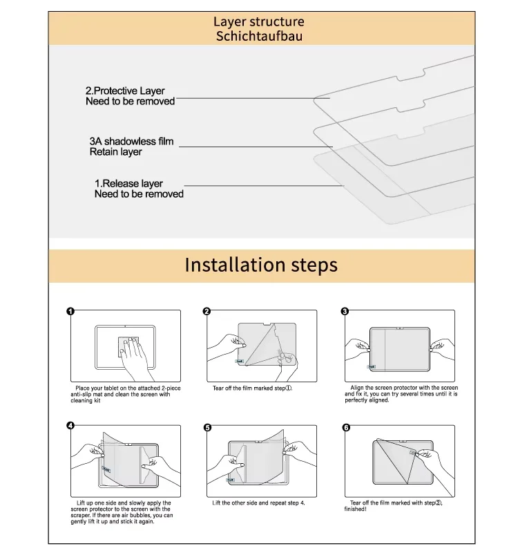 anti fingerprint pet soft screen protectors for ipad-8