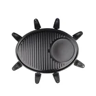 1200w Raclette Grill Smokeless Non-stick Griddle Plate Indoor Korean Style Barbecue Bbq Table Electric Grill Plate