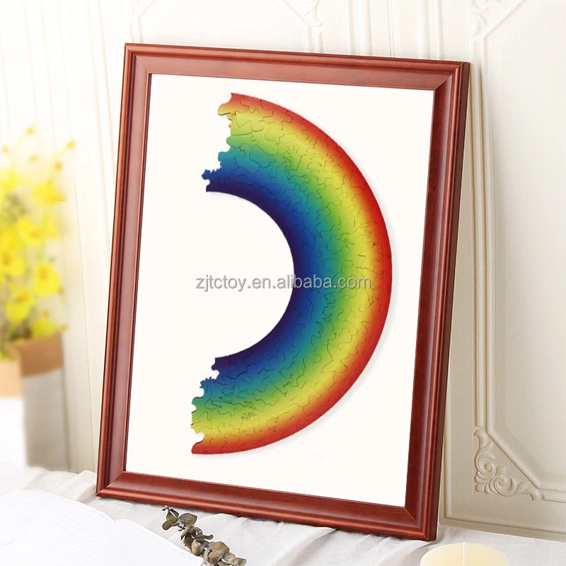 Benutzerdefinierte 119PCS Regenbogen Holzpuzzle Frühes Lernspielzeug für Erwachsene und Kinder Jungen & Mädchen Erwachsene Details