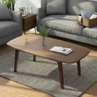 Table Wooden Furniture Office Metal Frame Center Coffee Table