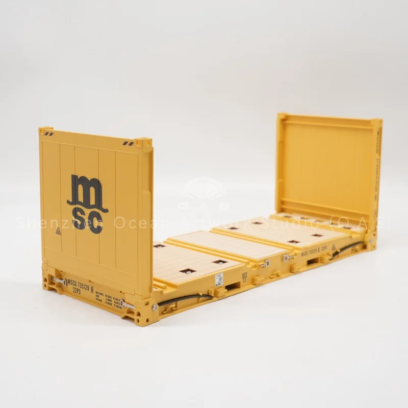 High‑fidelity MSC Flat Rack Container Model, integrated with logistics elements: consignee, destination port and customs scenarios. Fine craftsmanship for exhibition display, corporate souvenirs and maritime teaching. Factory supports custom logo & color, available for sample and bulk orders for shipping and logistics enterprises.Amber@vesselmodel.com Tel:+86 18038048785