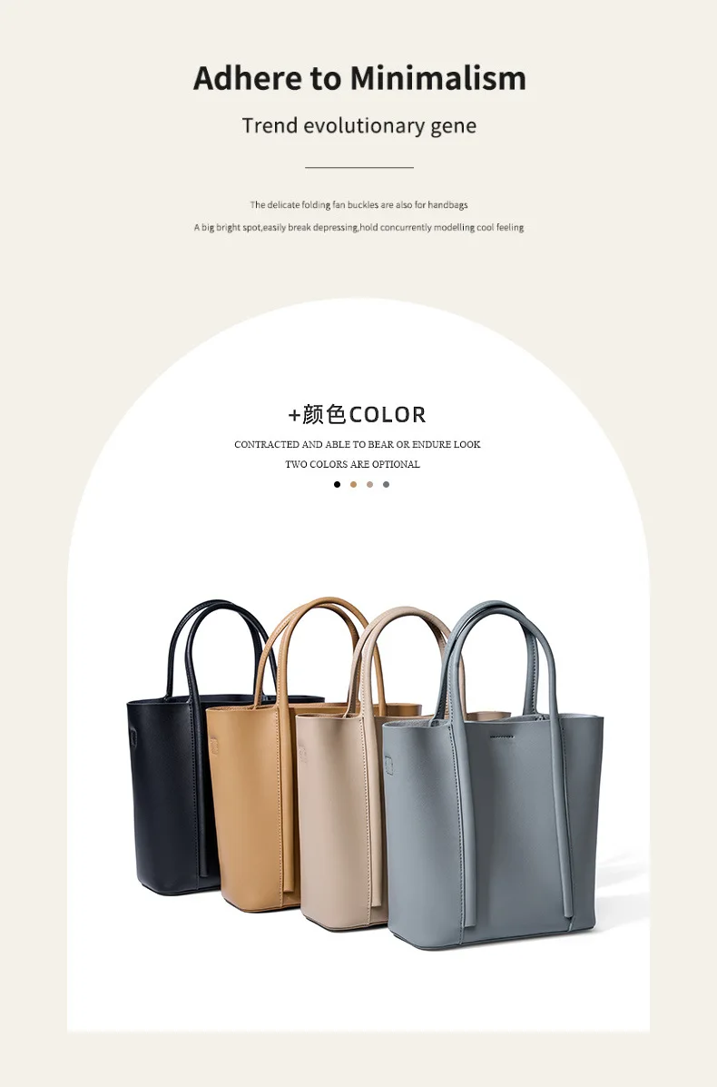 Andobag Genuine Cow Leather Handbag For Women Commute Shoulder