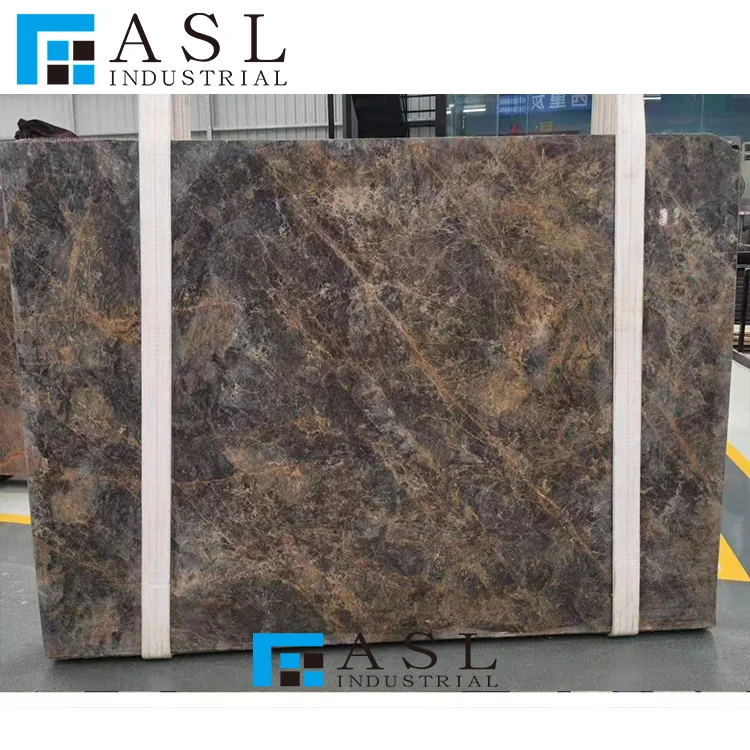 Gold blue marble Natural Stone slab tile marbles for house coffee table with marble dinning table set