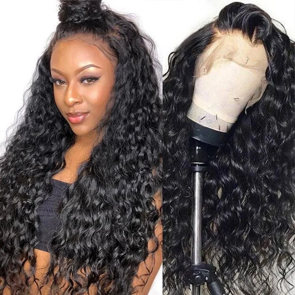 Brazilian Virgin Raw Hair Curly Water Wave 150% 180% 200% Pre Plucked  Bleached Knot Hair Wigs Human Hair Hd Lace Front Wig - Buy Lace Front  Wig,Hd Lace Wig,Human Hair Wig Product
