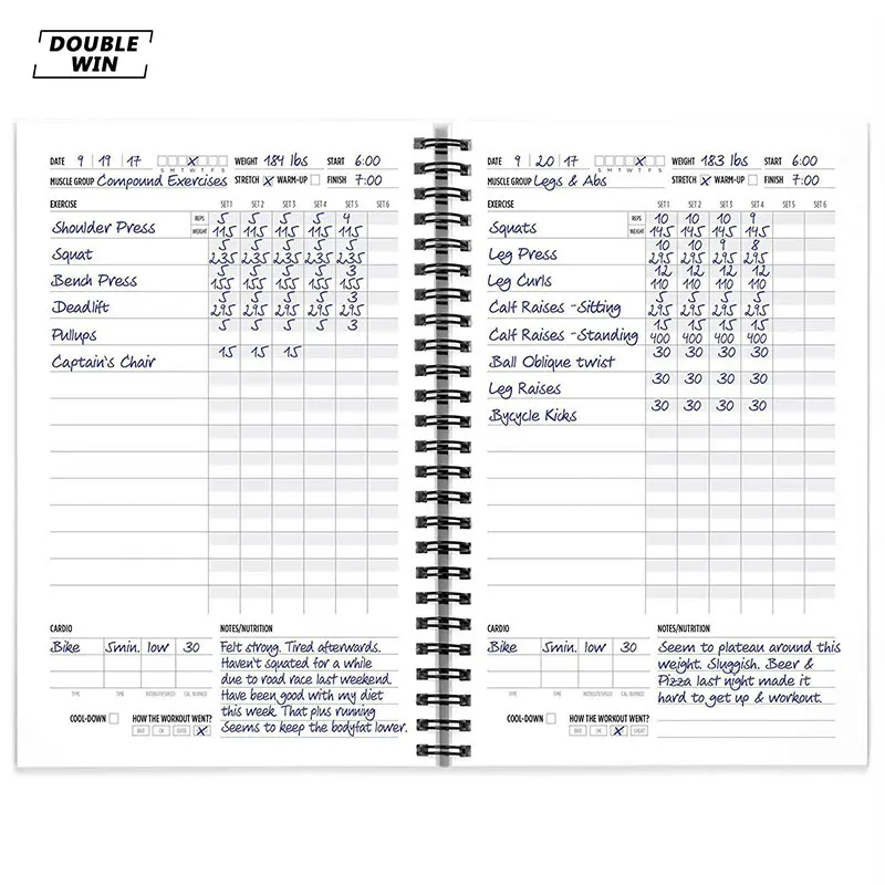 custom weekly planner passion diary week table fitness planner