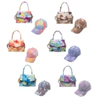 Handbags 2021 Fashion Tie-dye Women Hand Bags Ladies Matching Hat And Purse Set Women Handbags
