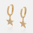 Fashion Earrings Earrings Luxury Temperament Fashion Earrings Popular Style Diamond 5 Pointed Star Earrings Star Earrings