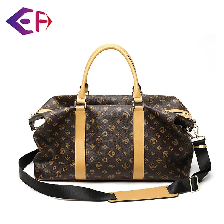 Support Custom Patterns Woman Large Capacity Pu Leather Tote Luggage Brown Suitcase Travel Duffel Bags For Women - Buy Travel Duffel Bag,Leather Luggage Travel Bags,Travel Bag Product on Alibaba.com