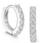 Sterling Silver Silversilver Wholesales 925 Sterling Silver Earrings Stamped For Women Girls Huggie