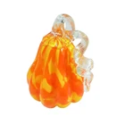 Glass Ornament Unique Hand Blown Faceted Solid Color Glass Pumpkin Ornaments For Home Decor