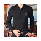 Clothes High Quality Men's 3D Embossing Printing Clothes 100% Cotton Long Sleeve Polo T-shirt