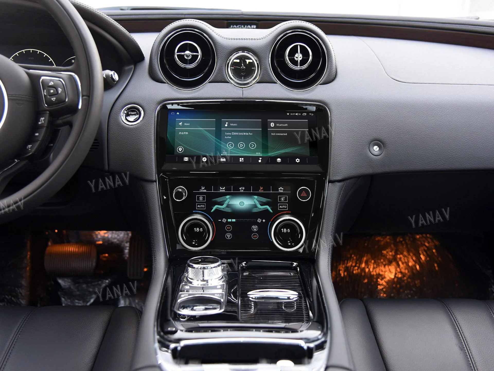 Android 12 Car Radio AC Panel Multimedia Video Player Auto Stereo Carplay GPS Navigation For Jaguar XJL XJ 351 2009-2016
