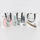Full Print Cotton Fabric Muslin Drawstring Organizer Pack Wine Canvas Bag Custom Logo 4 Bottles