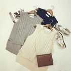 Winter Vest Wholesale Ladies Knitted Winter Pure Color Sleeveless Vest Sweaters
